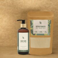 Hair Cure Shampoo with Amla, Reetha, Shikakai + 100% Herbal Ubtan Powder - Almond, Sandalwood, Dry Rose (Combo)
